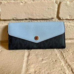 Michael Kors Wallet: Large, Navy + Light Blue